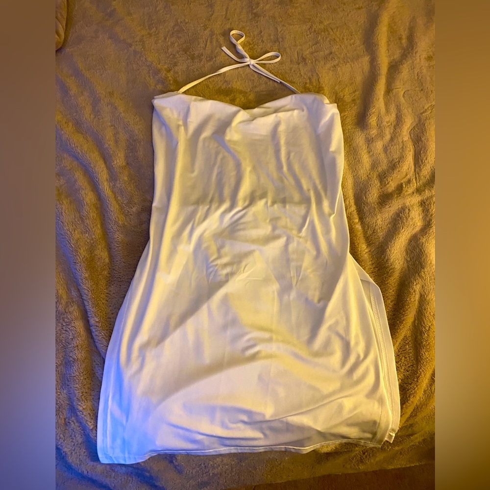 White Backless Summer Dress